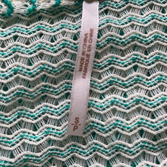 Free People Green Lace Crochet Peplum Tank Small - Picture 13 of 14